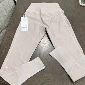 NWT ALO Washed Alosoft High Waist Lounge Legging Grey Sky wash size XXS